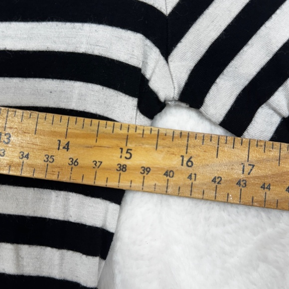 Kismet T-Shirt Dress Womens Size Small Black White Striped Long Sleeve Goth - Picture 5 of 7